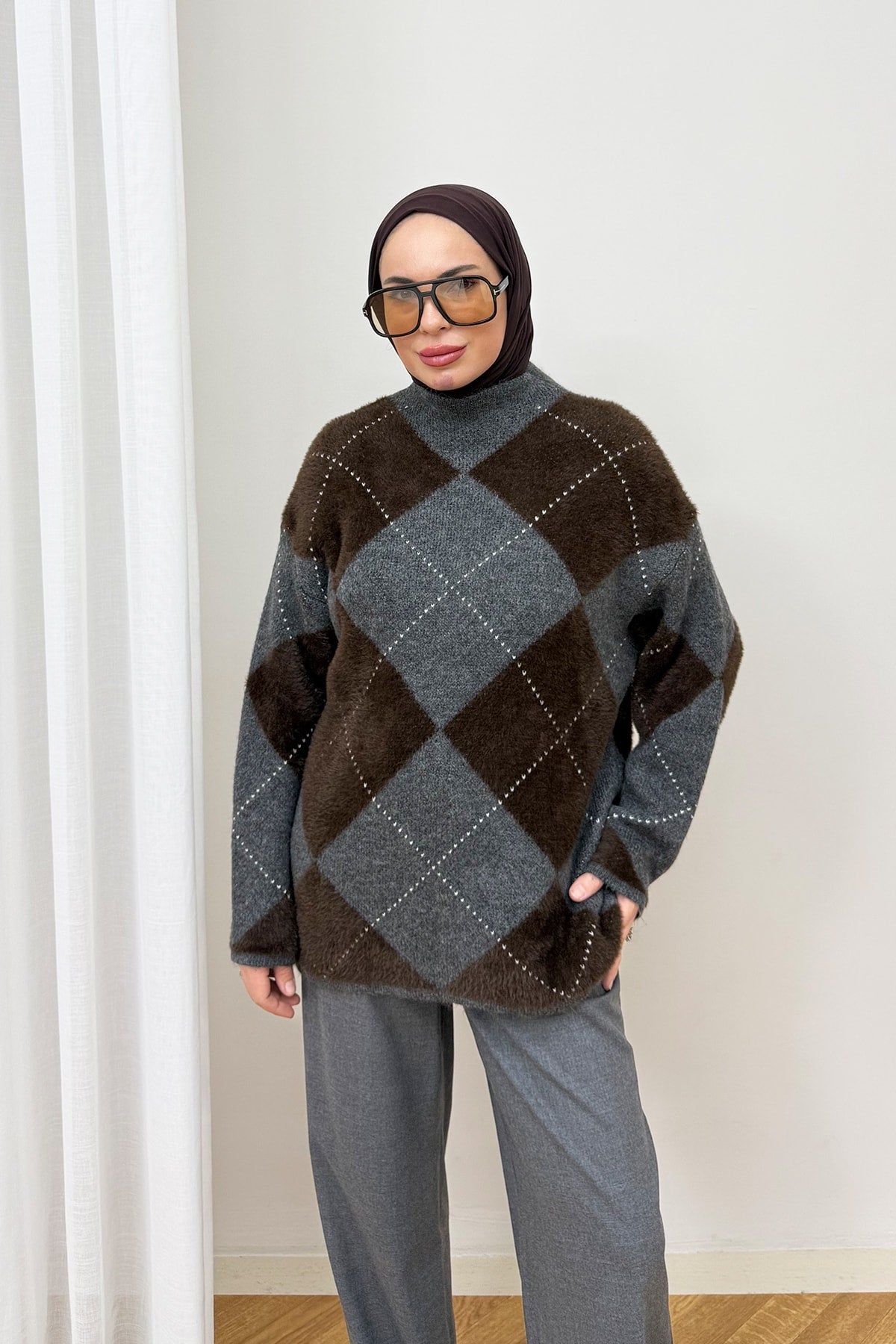 Desenli Triko Kazak 94-5040