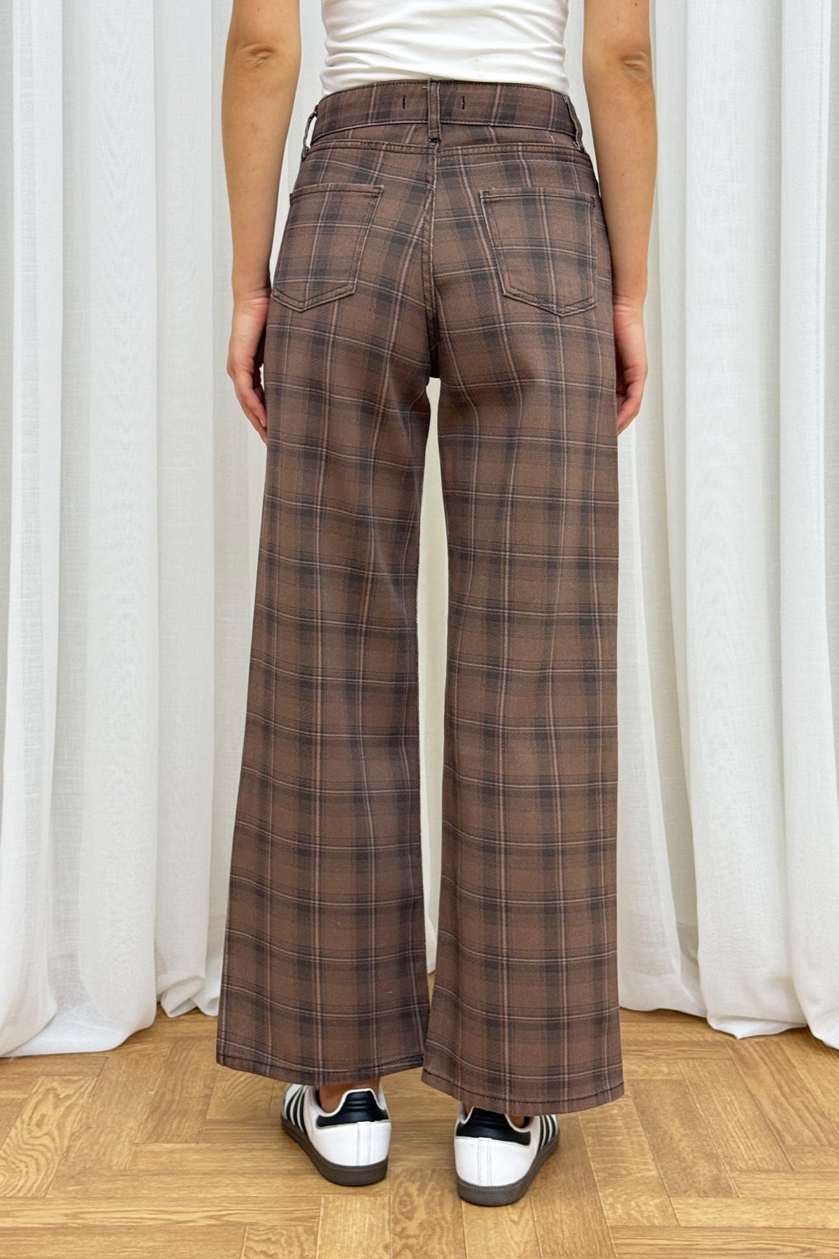 Ekose Desenli Denim Pantolon 86-0915