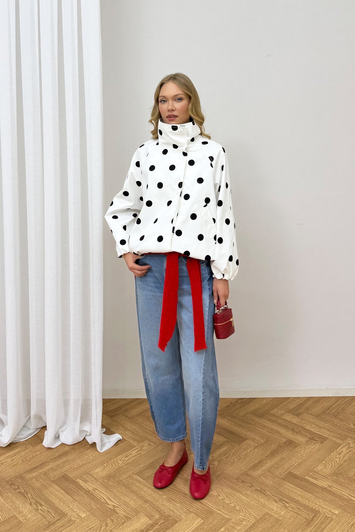 Puantiye Bomber Ceket 12-70208