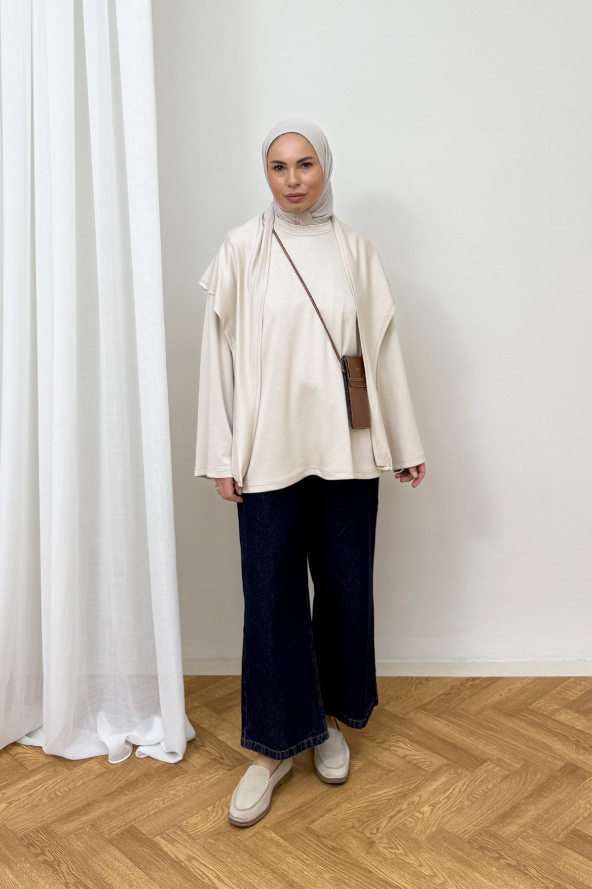 Şal Detaylı Tunik 3-4585