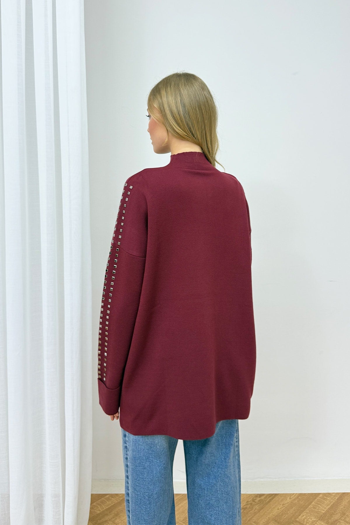 Aksesuarlı Triko Tunik 87-26150