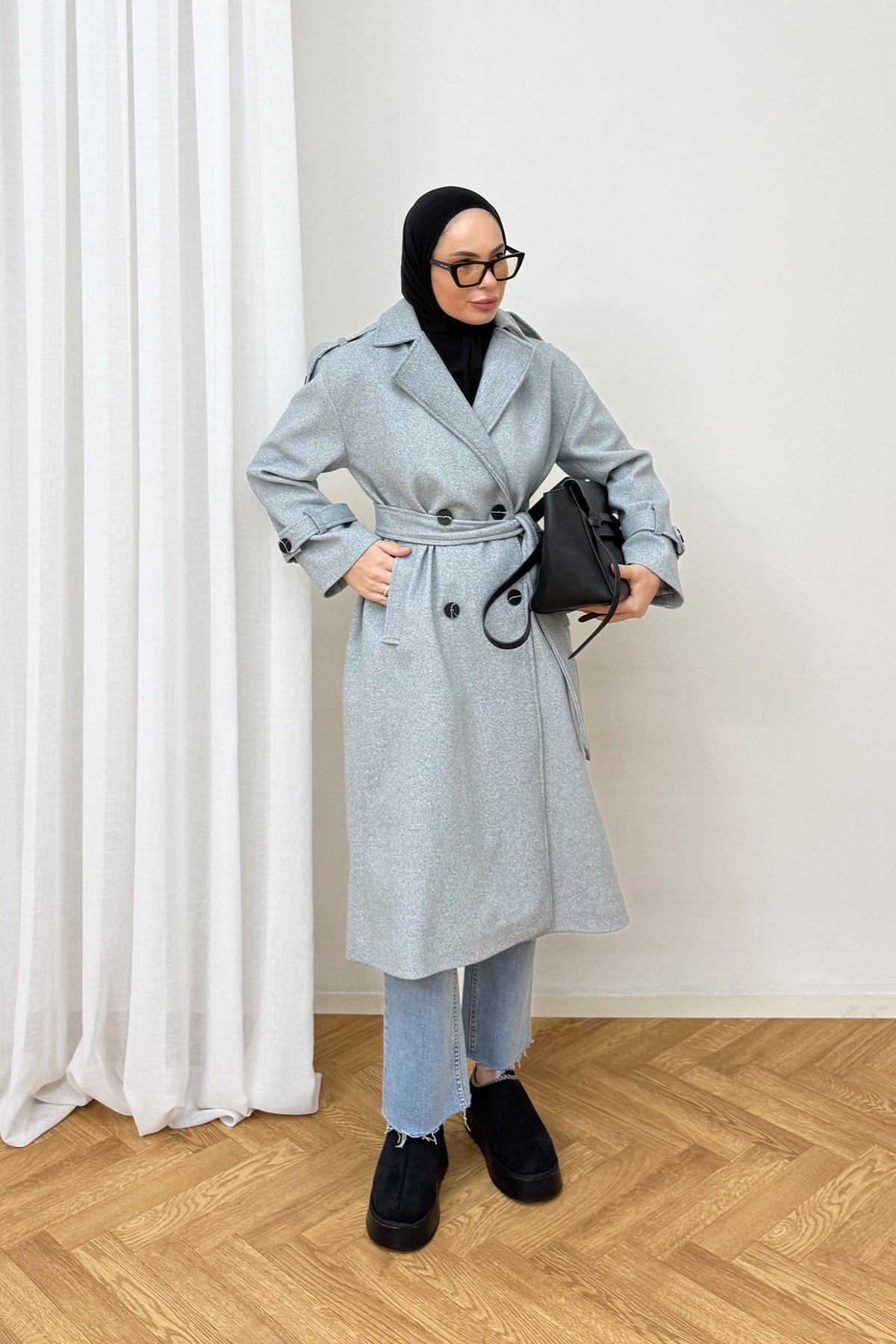 Premium Düğmeli Kaşe Kaban 12-7918