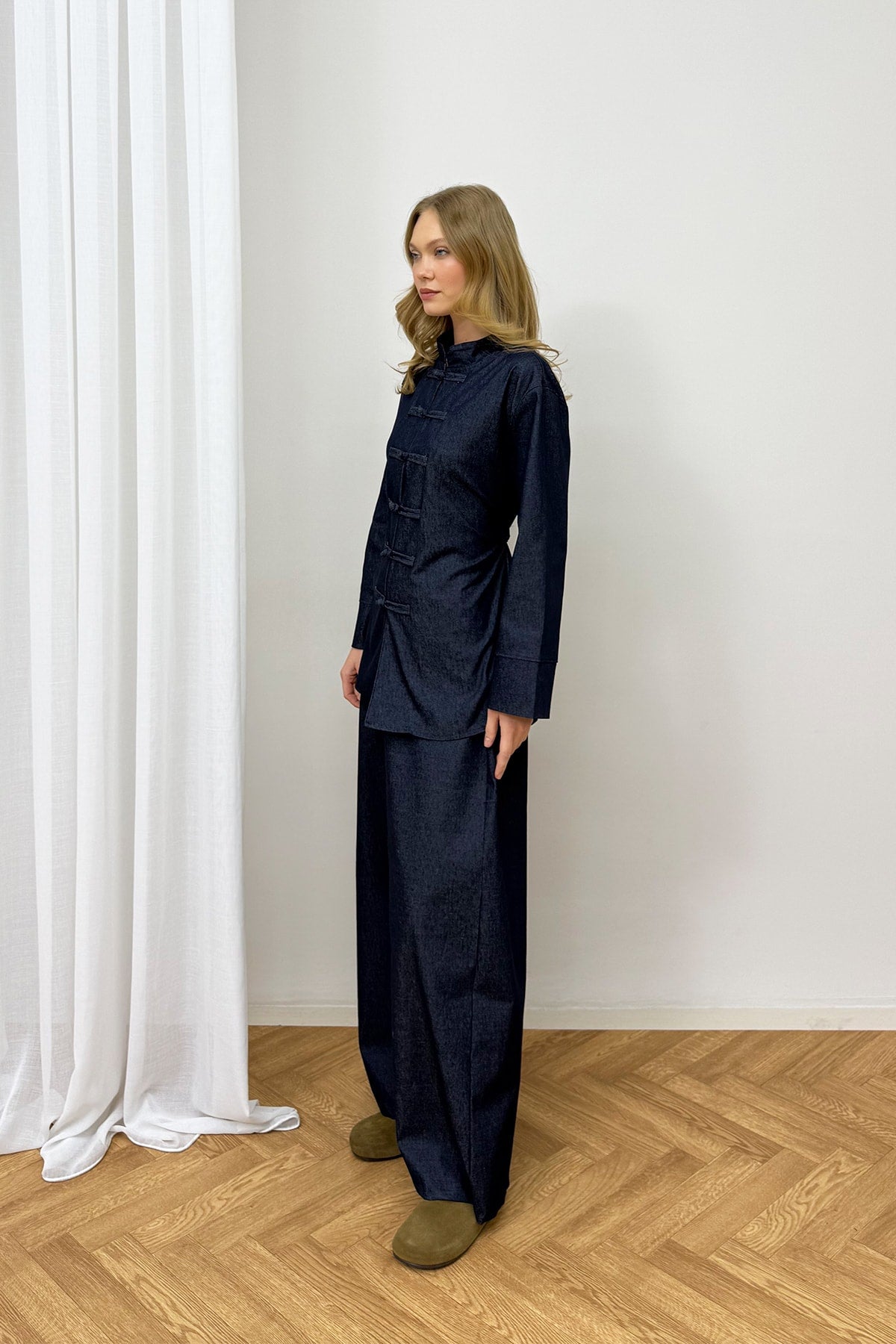 Bağlamalı Denim Takım 32-3006