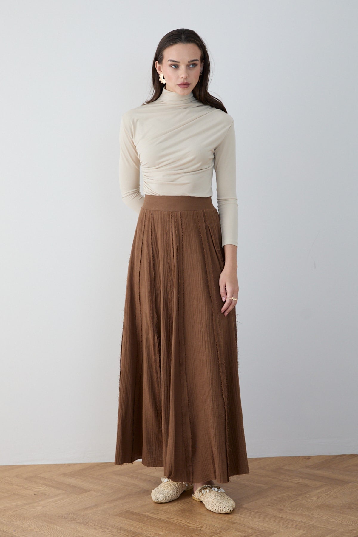 Müslin Parçalı Etek 32-2850