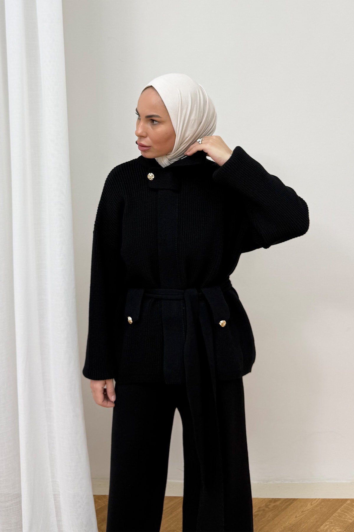Kuşaklı Triko Takım 87-2680