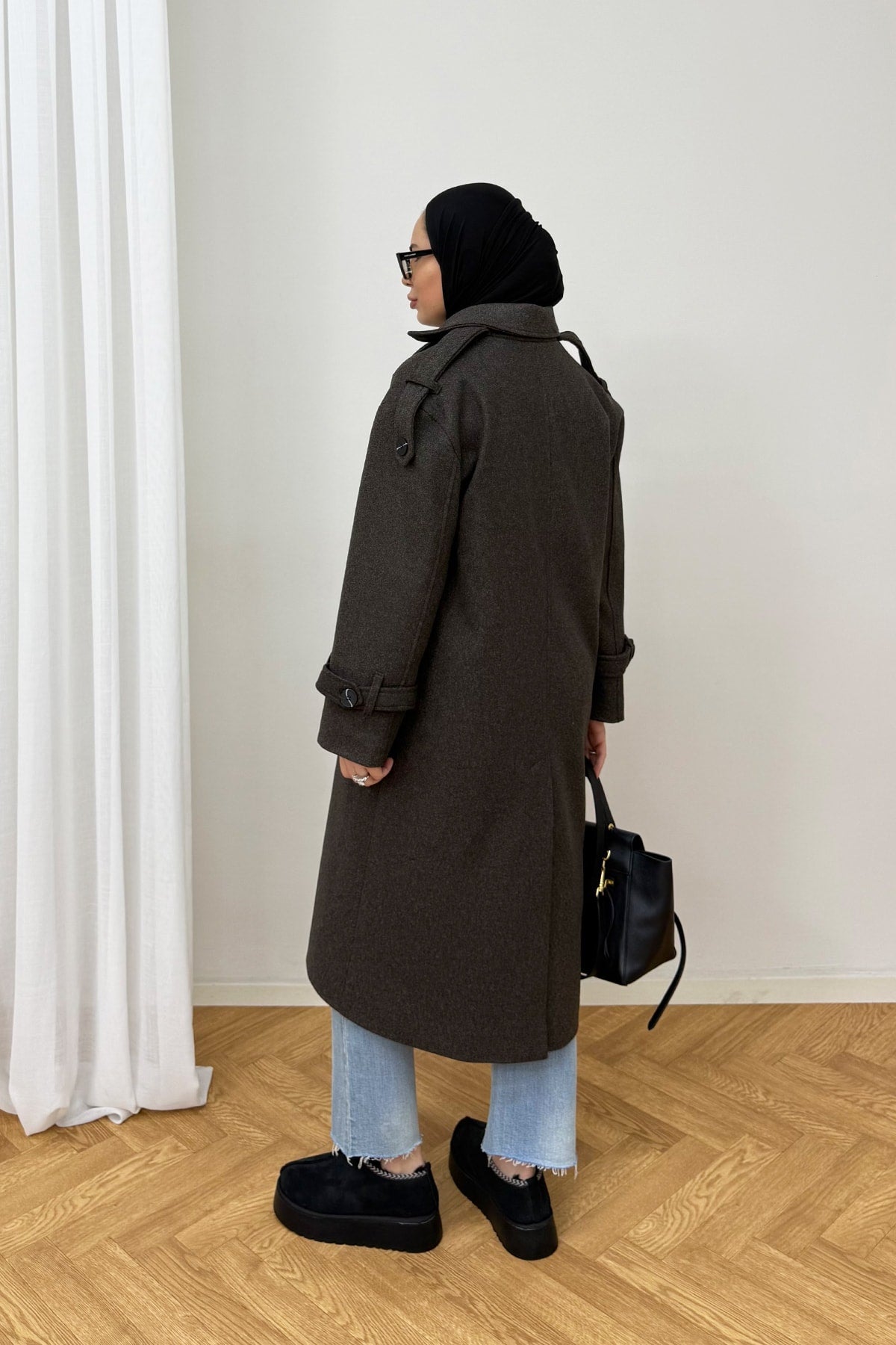Premium Düğmeli Kaşe Kaban 12-7918