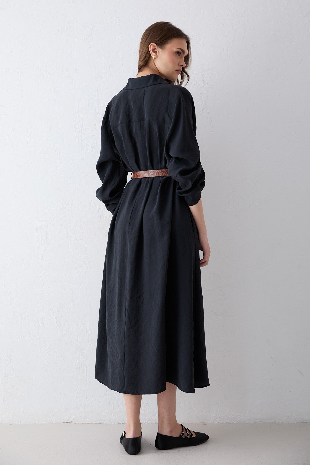 Kemerli Oversize Elbise 81-3270