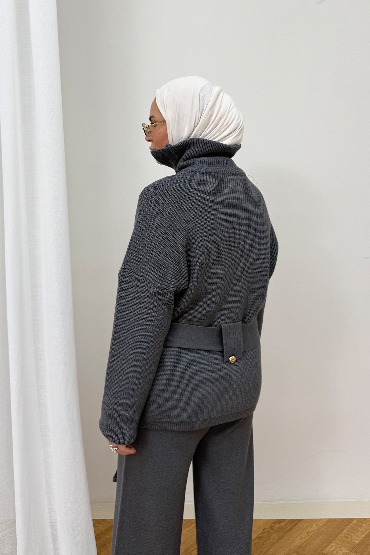 Kuşaklı Triko Takım 87-2680
