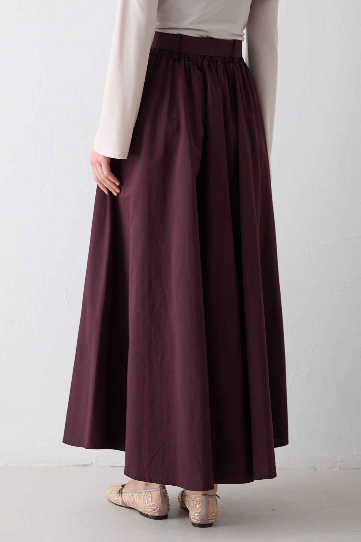 Fermuar Detaylı Poplin Etek 32-2714