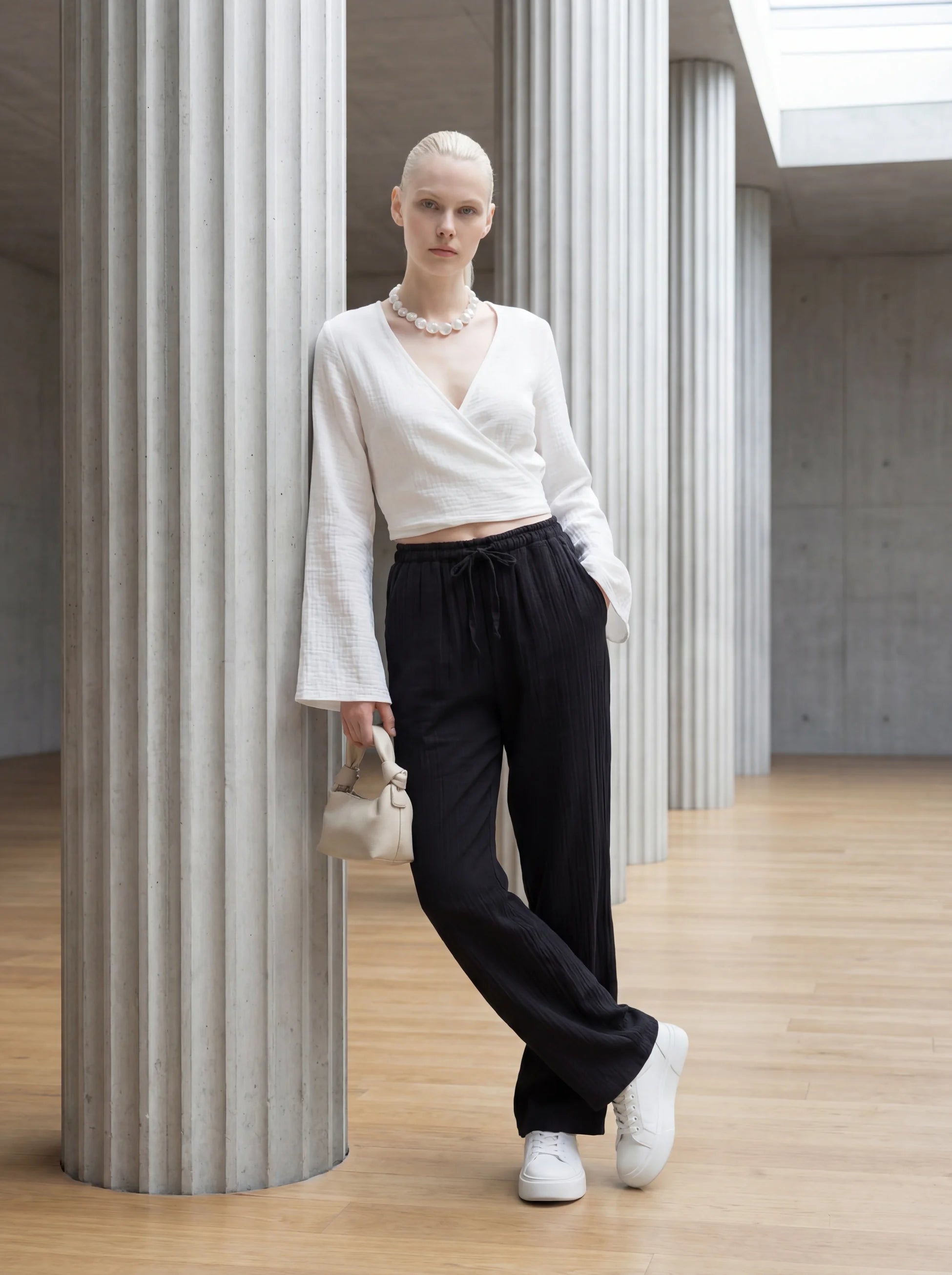 Müslin Sade Pantolon