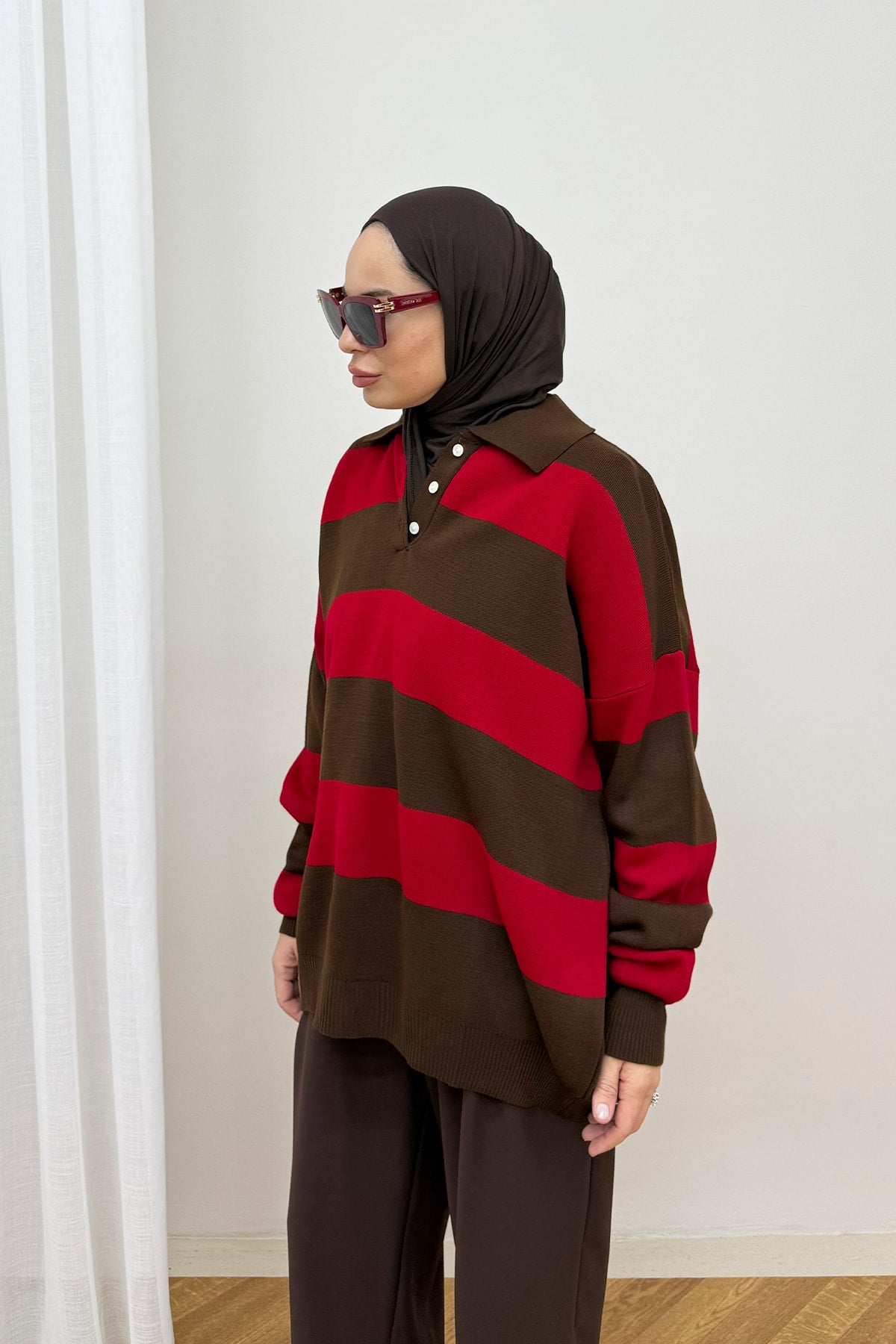 Çizgili Triko Kazak 87-25750