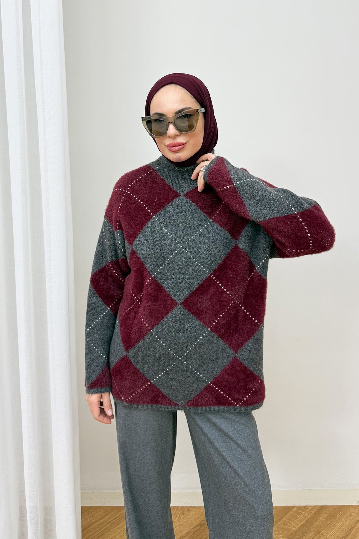 Desenli Triko Kazak 94-5040