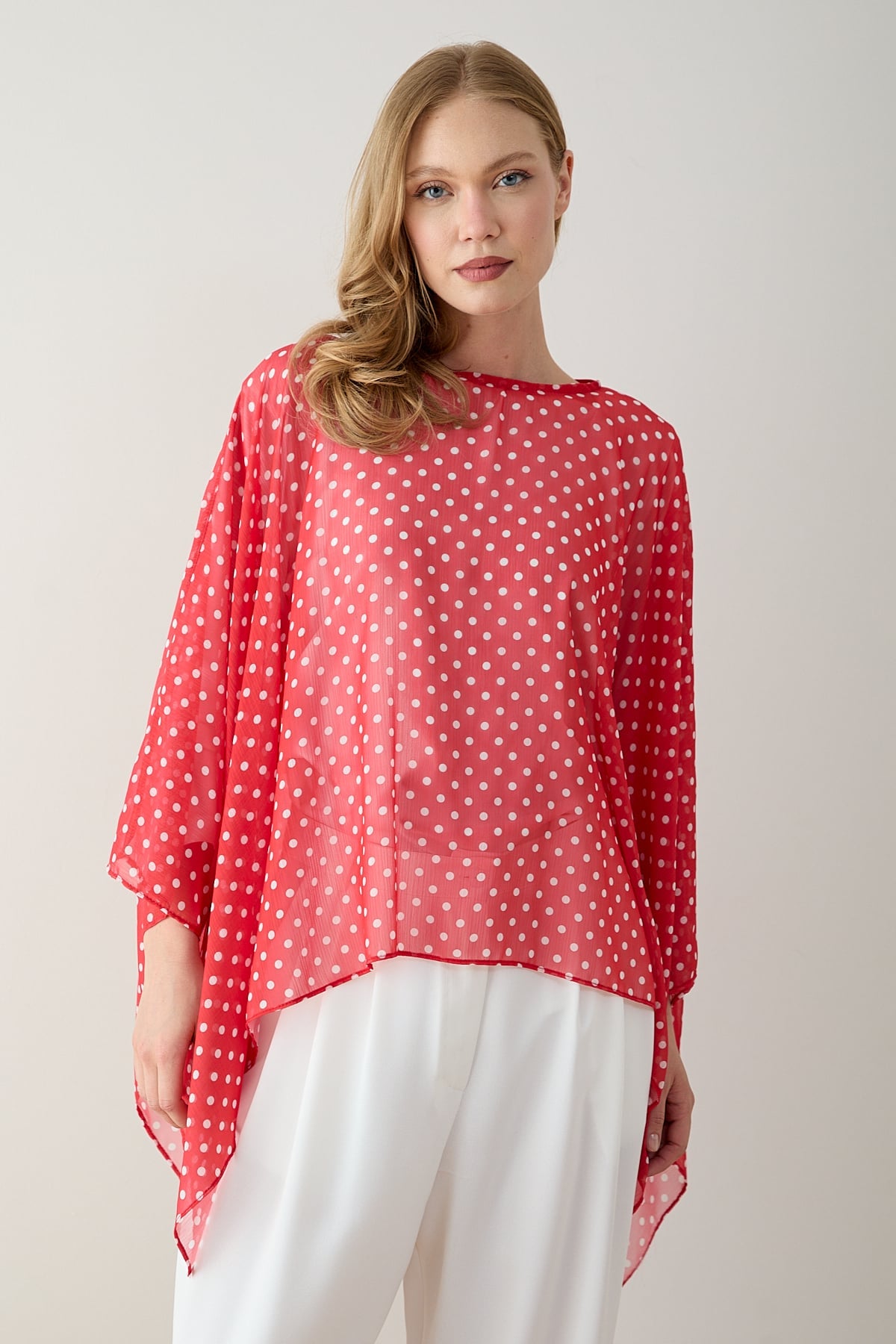 Puantiye Pelerin Tunik 12-5419
