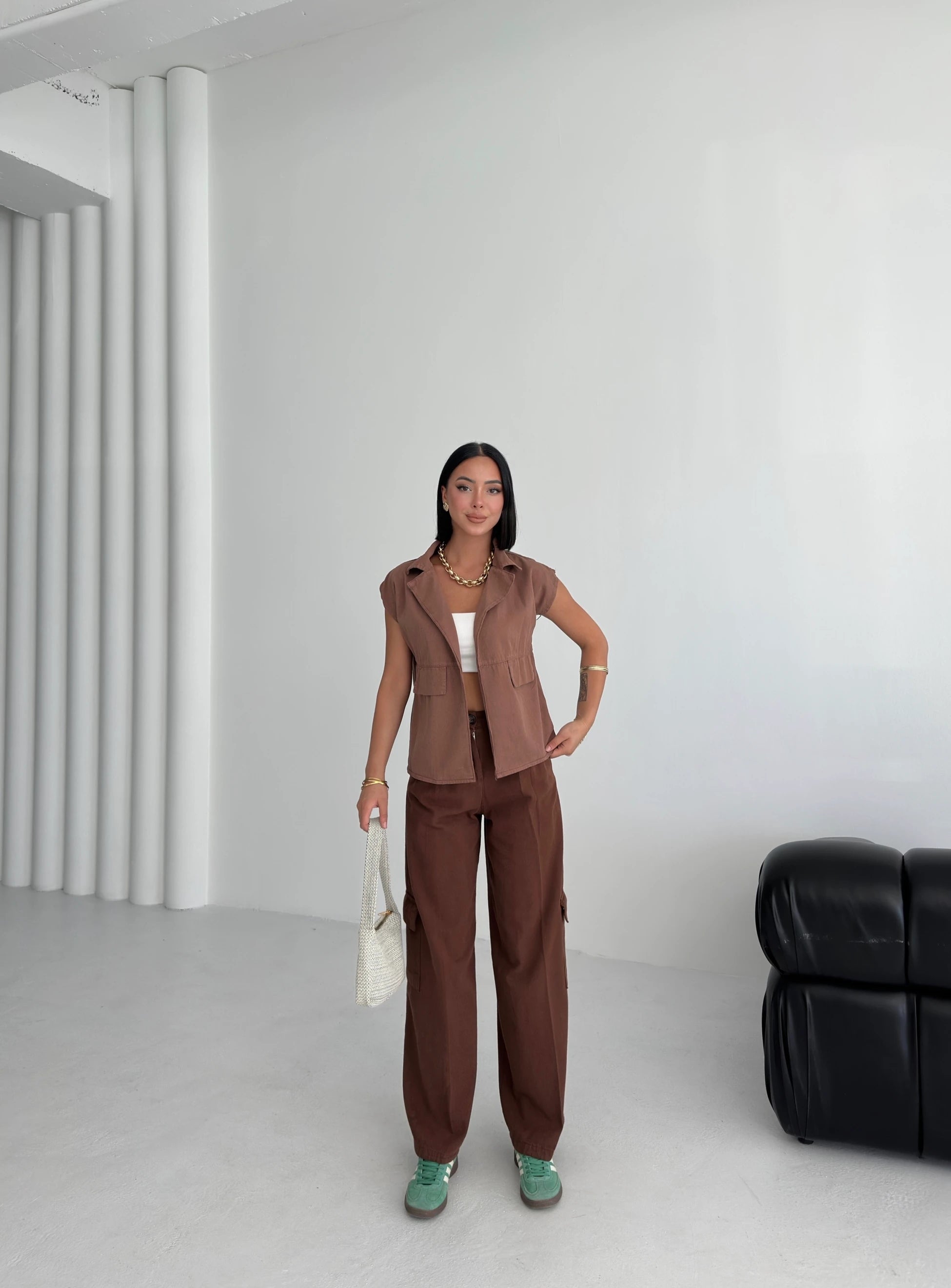 Gabardin Keten Yelek