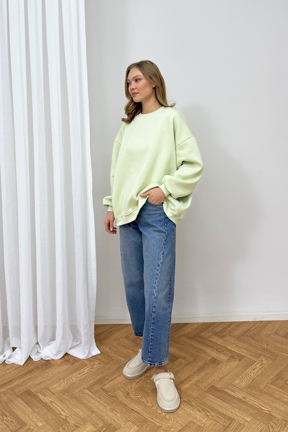Şardonlu Üç İplik Sweat 102-2762