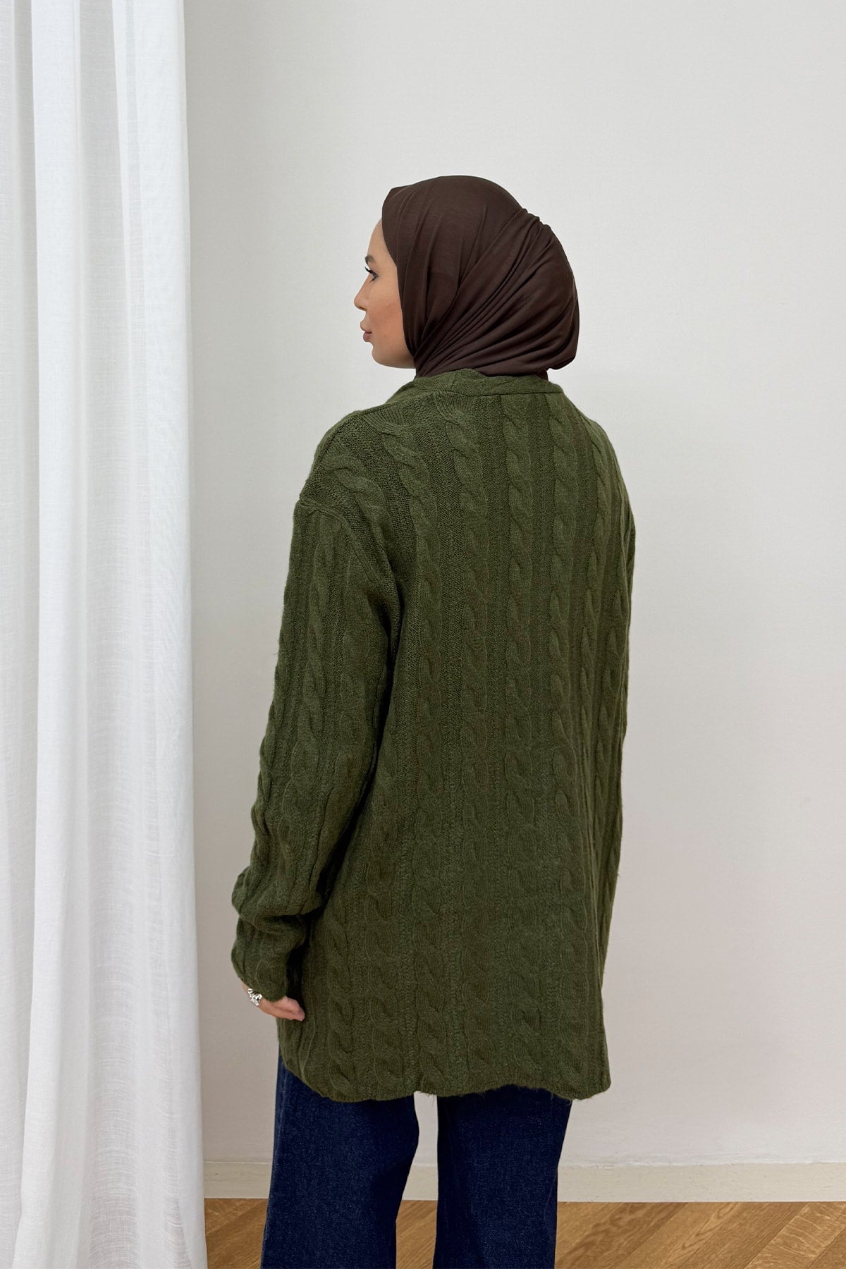 Düğmeli Triko Hırka 80-8434