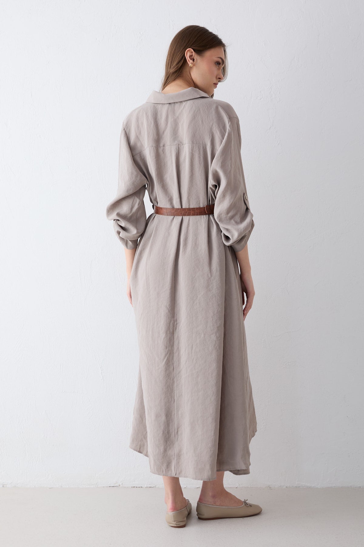 Kemerli Oversize Elbise 81-3270