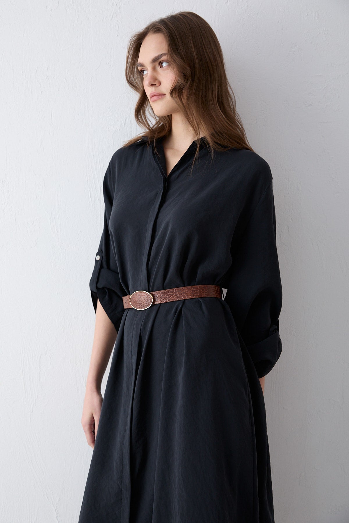 Kemerli Oversize Elbise 81-3270