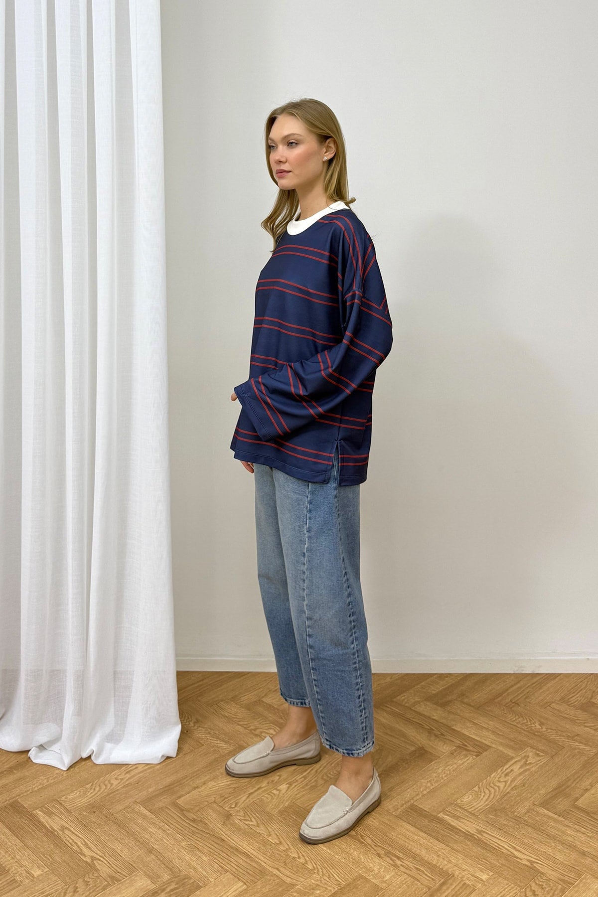 Çizgili Basic Tunik 79-7020