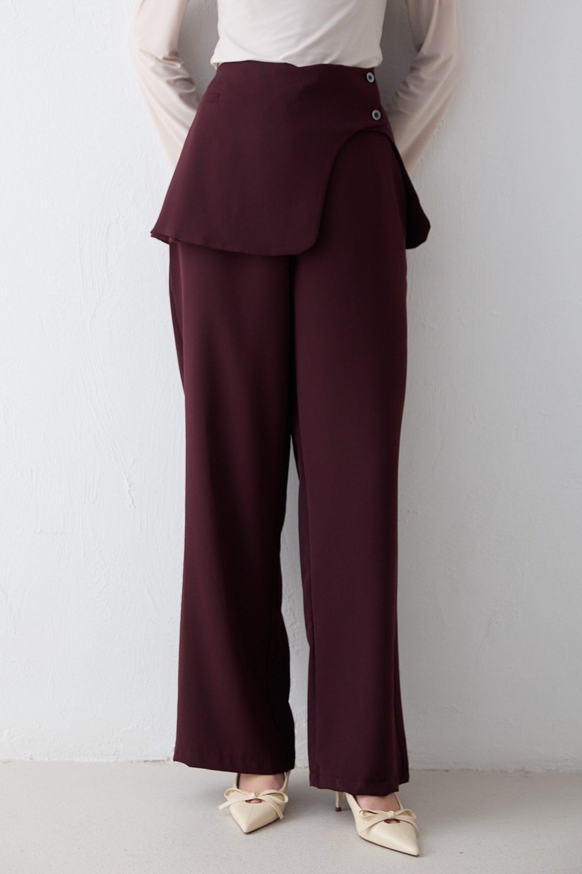 Korsaj Detaylı Pantolon 32-2702