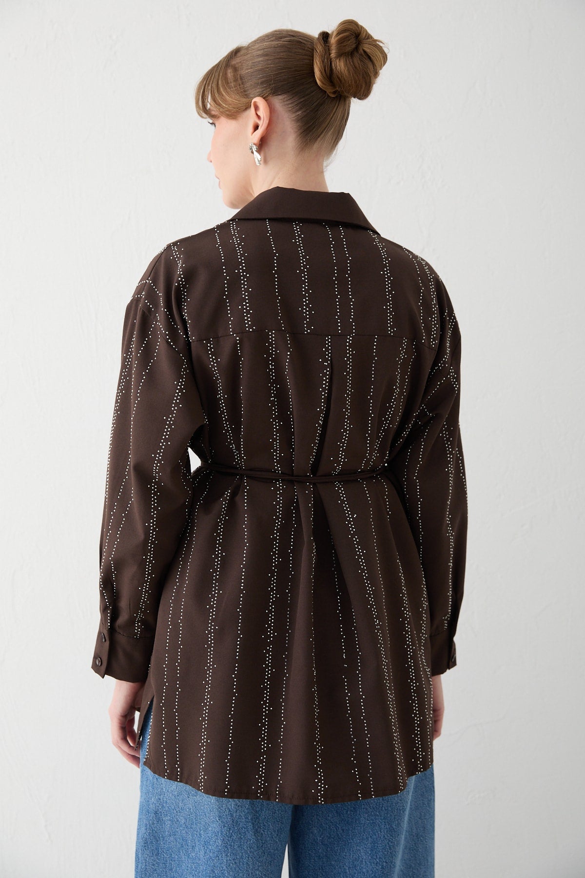 Taşlı Poplin Gömlek 32-2620