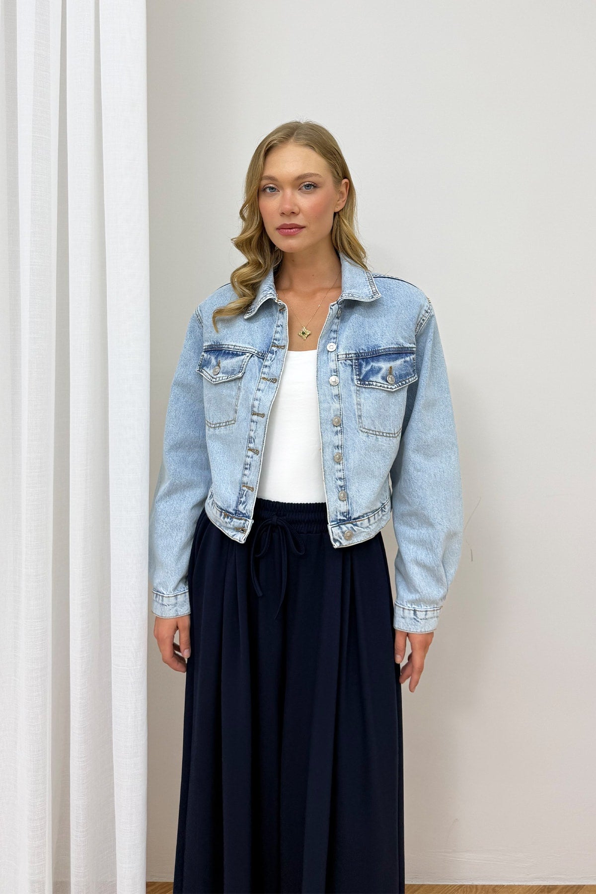 Vatkalı Denim Ceket 32-8101