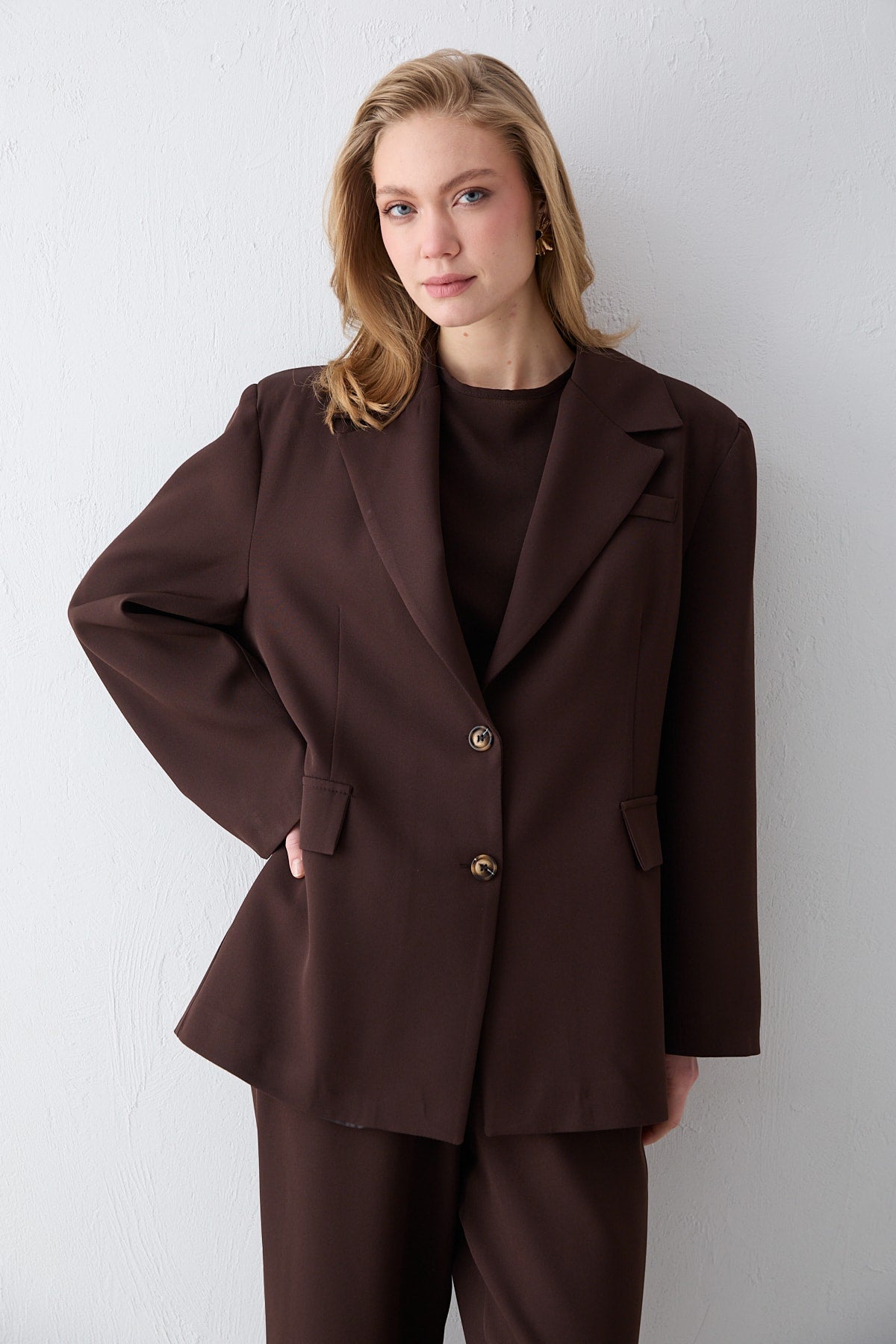 Oversize Ceketli Takım 32-2734