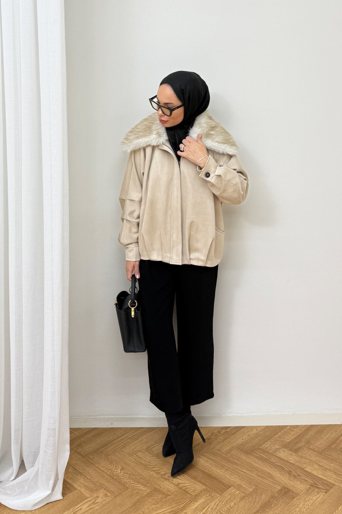 Süet Kürklü Mont 12-70212