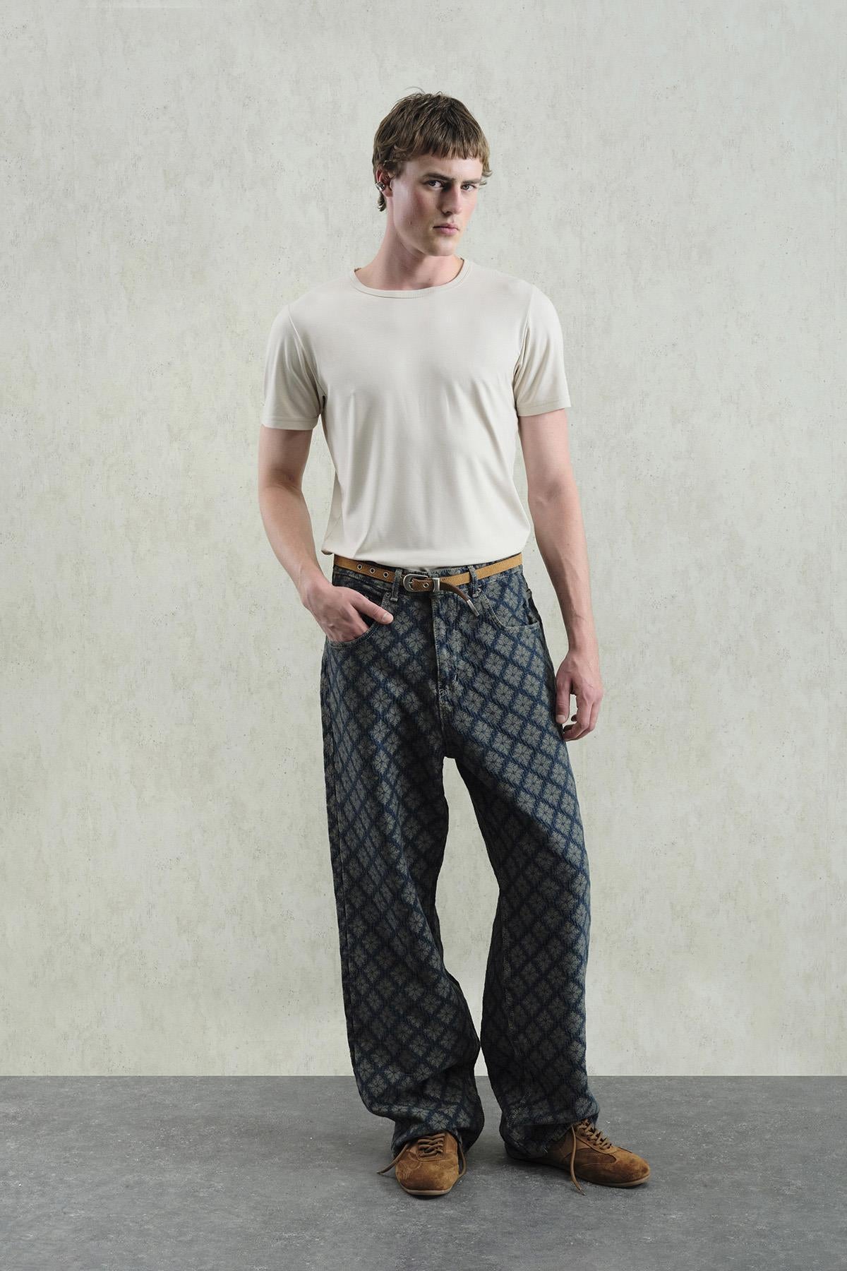 JAKAR DESENLİ LACİVERT JEAN