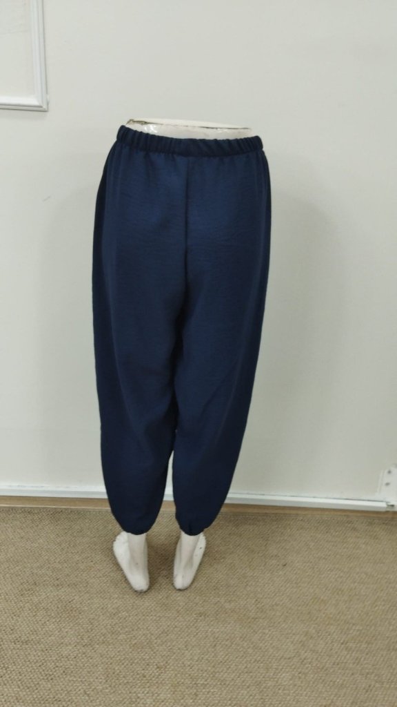 Kadın Beli Lastikli Bağcıklı Düğme Detaylı Pantolon