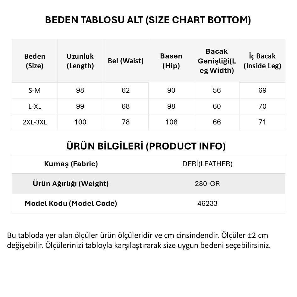 Kadın Yüksek Bel Cepli Deri Pantolon