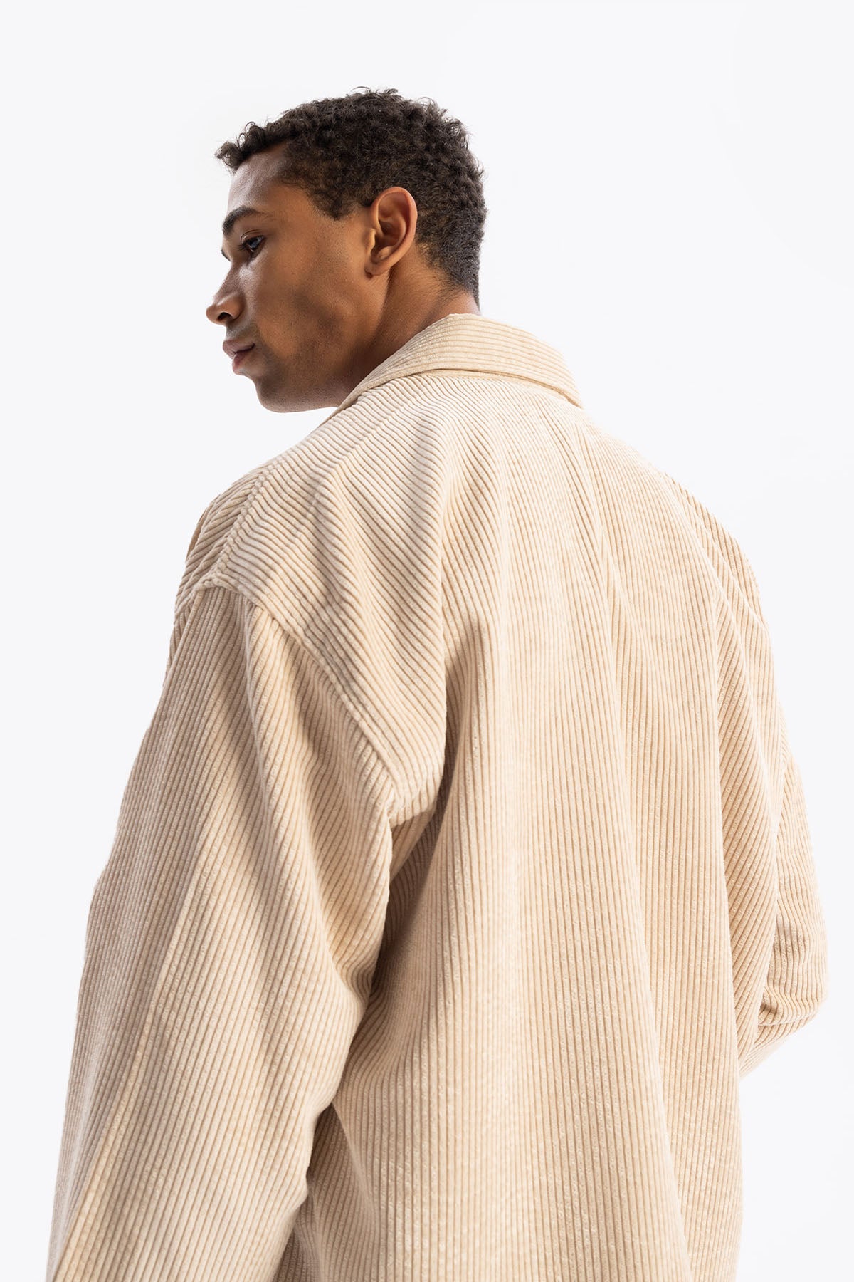 KADİFE GÖMLEK - BEJ - BEJ S