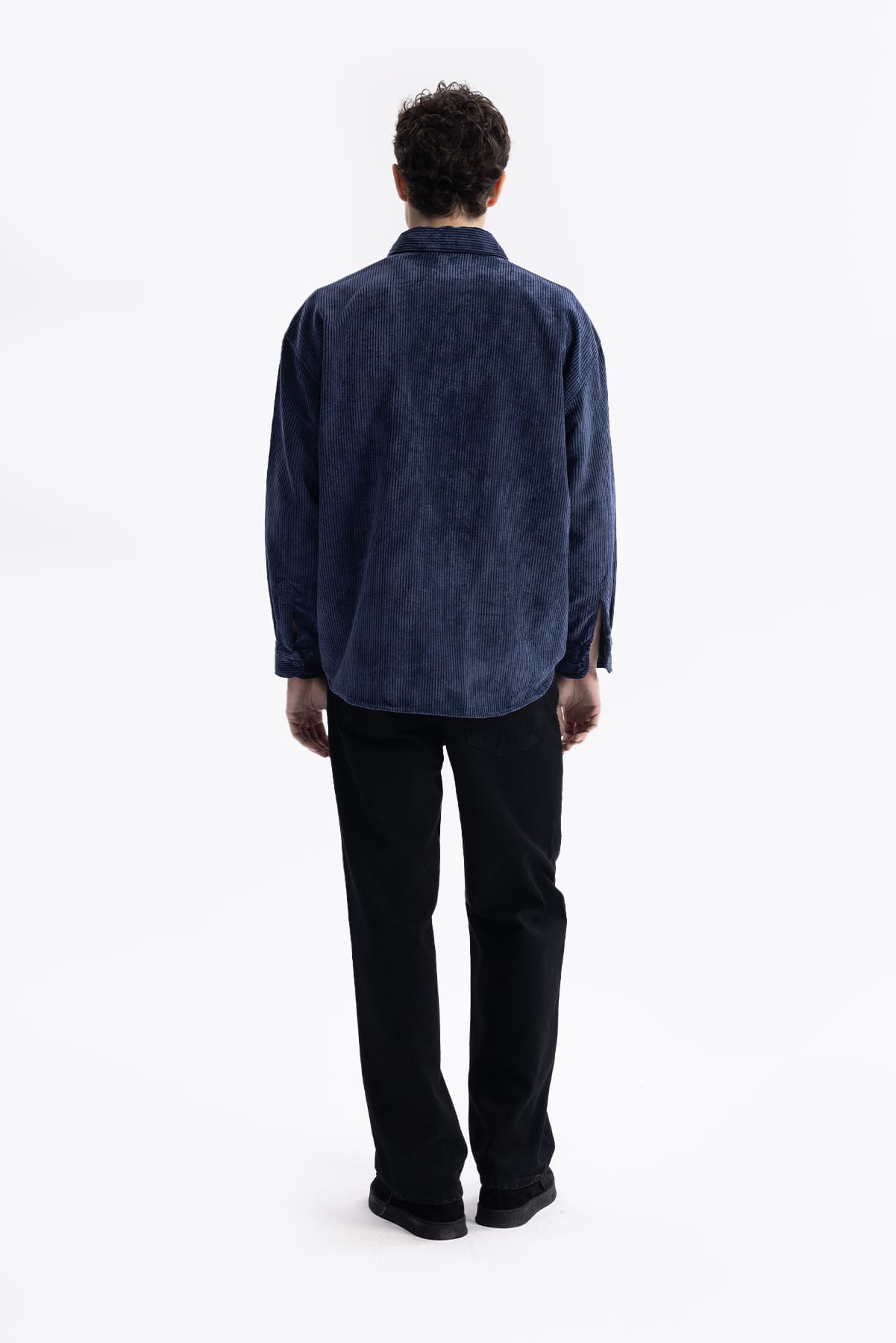 KADİFE GÖMLEK - İNDİGO - İNDİGO L