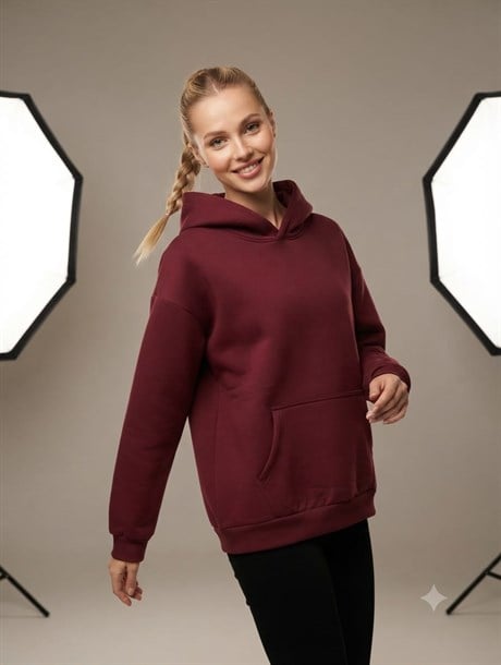 Kadın-Erkek 2 İplik Dokuma Kumaş Oversize Unisex Sweatshirt