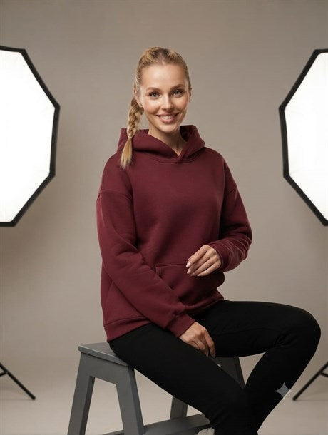 Kadın-Erkek 2 İplik Dokuma Kumaş Oversize Unisex Sweatshirt