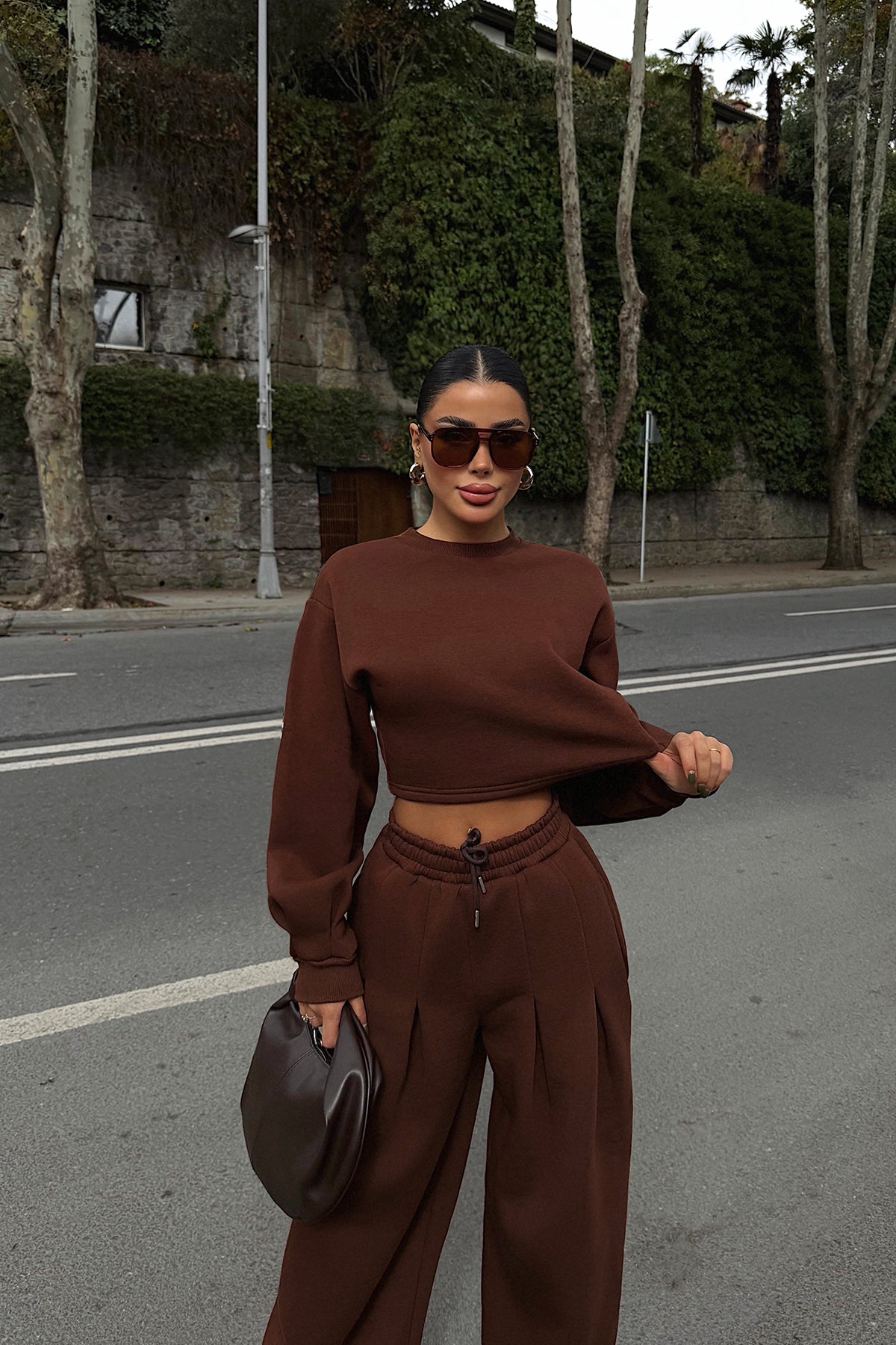 Kahverengi Knox Eşofman Takımı ATE-3824