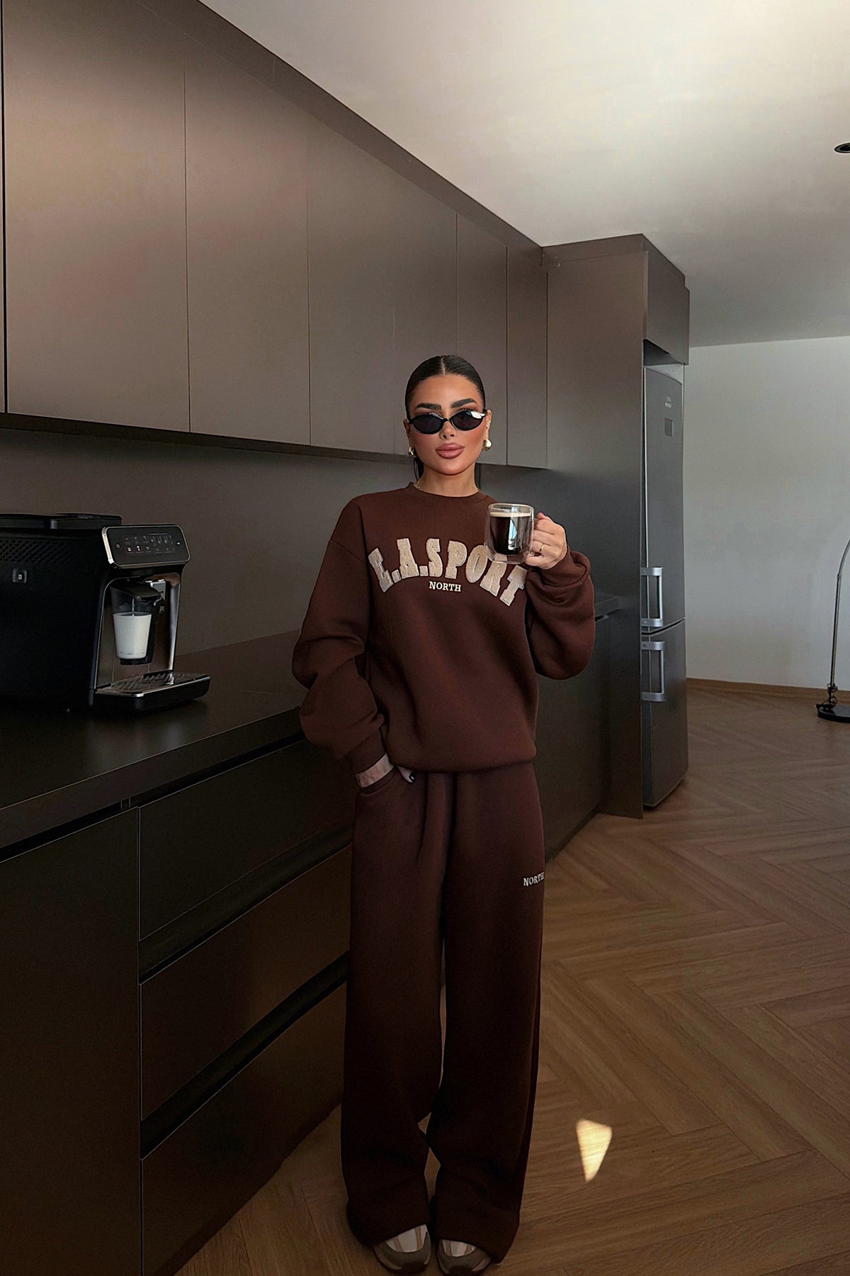 Kahverengi Easport Eşofman Takımı ATE-3889