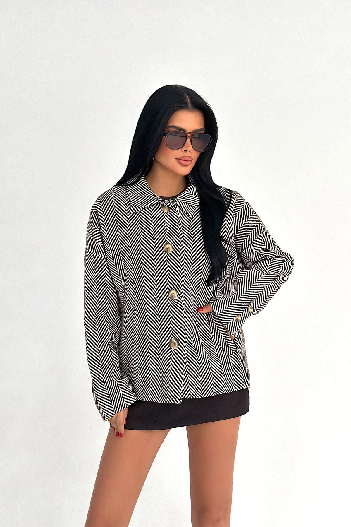 Kahverengi Vehla Kaşe Ceket ATE-3860