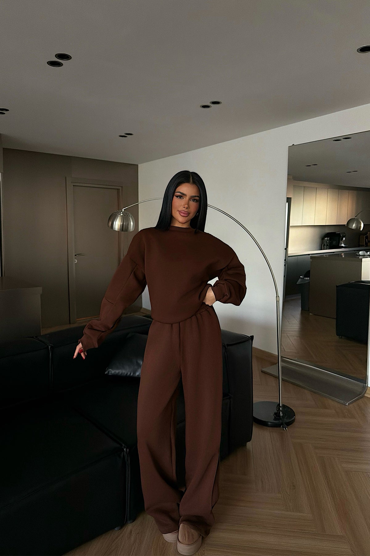 Kahverengi Valenty Eşofman Takımı ATE-4160