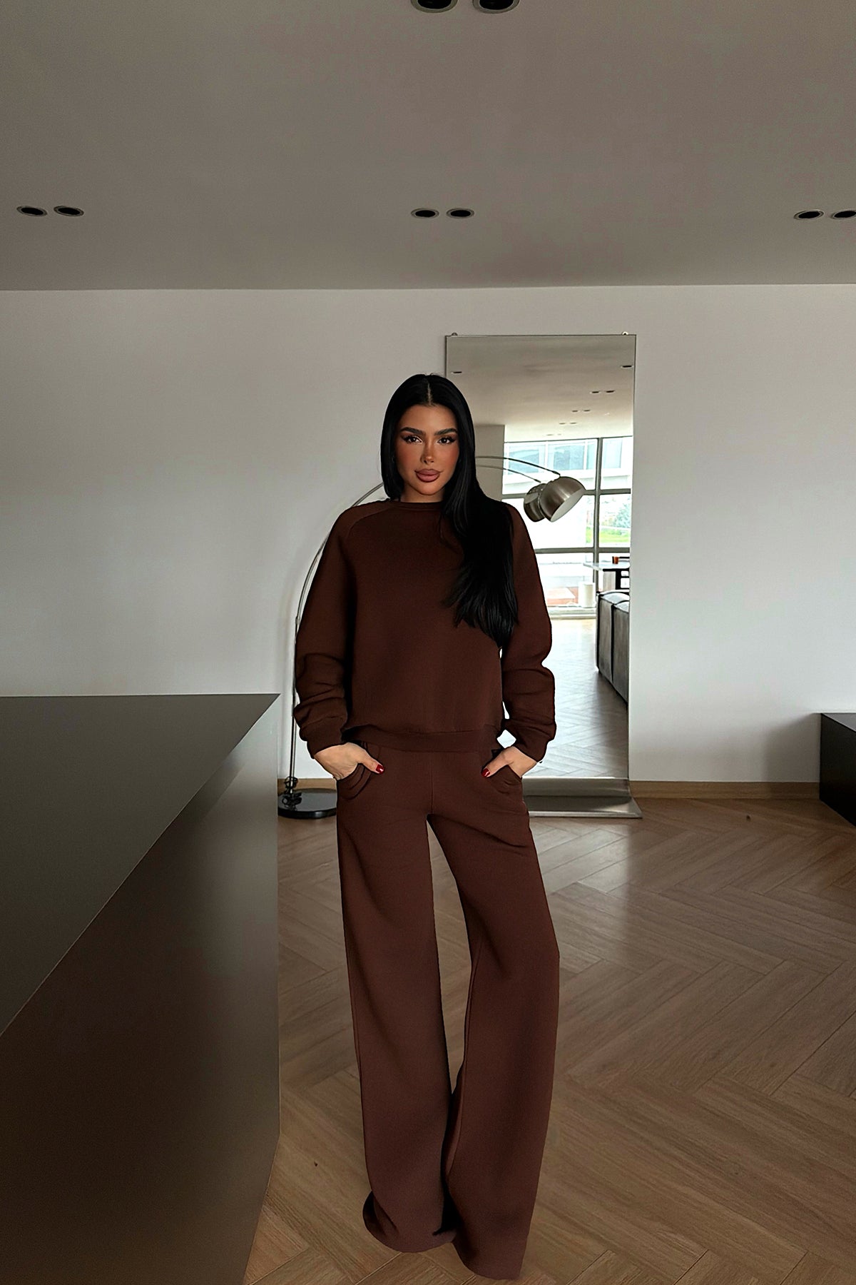 Kahverengi Revovy Eşofman Takımı ATE-4277