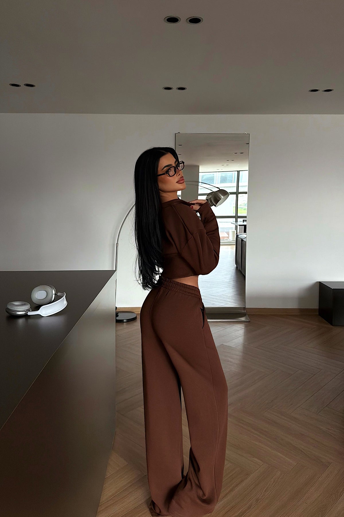 Kahverengi Doutzen Eşofman Takımı ATE-4135