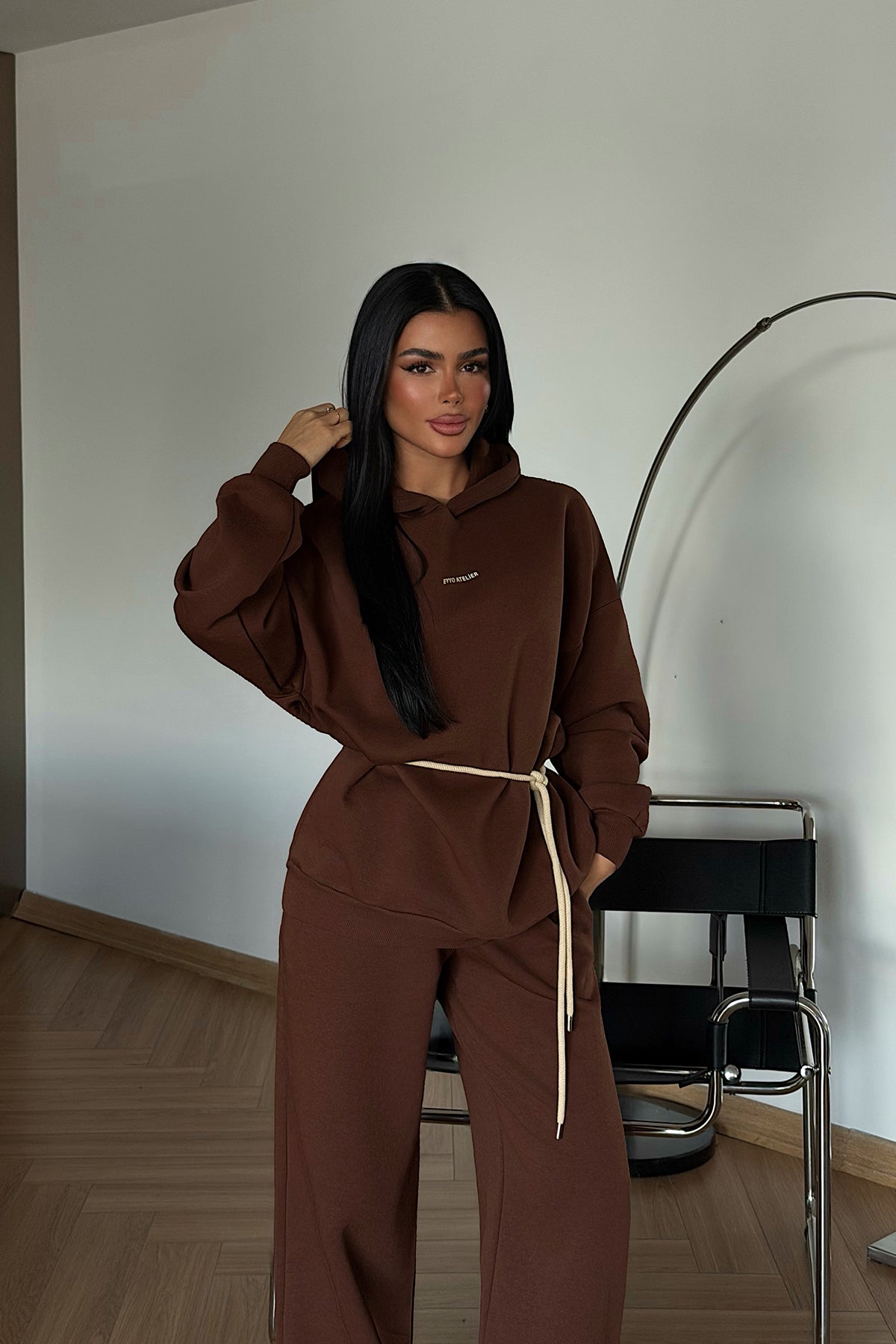 Kahverengi Cicely eşofman takımı ATE-4301