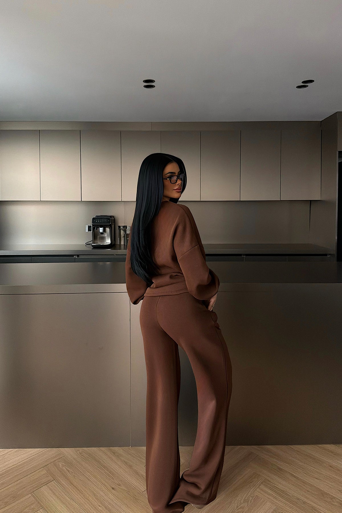 Kahverengi Luzzy Eşofman Takımı ATE-4108