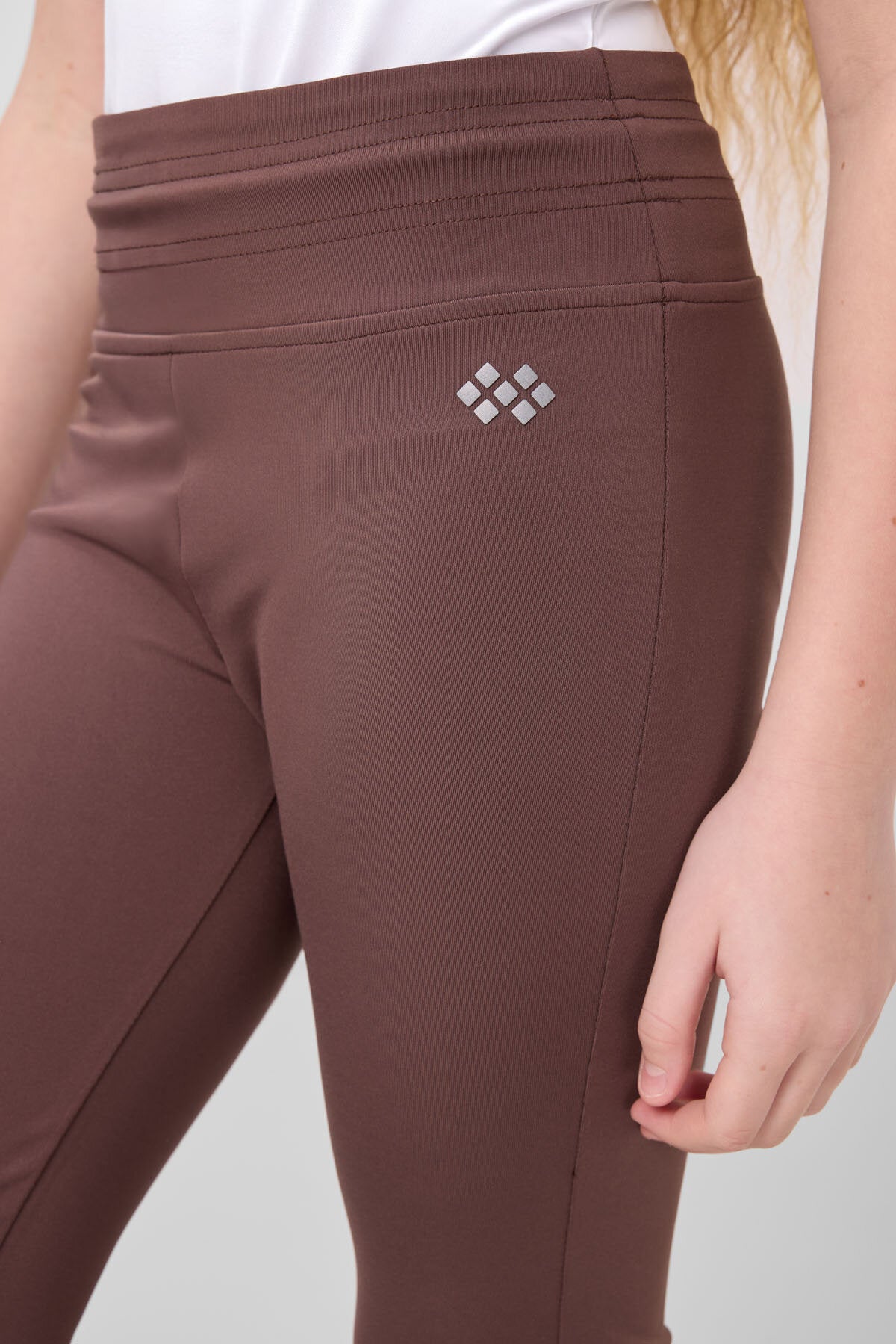 Kahverengi Esnek Standart Fit Basic Performans İspanyol Paça Kız Çocuk Tayt - 75193