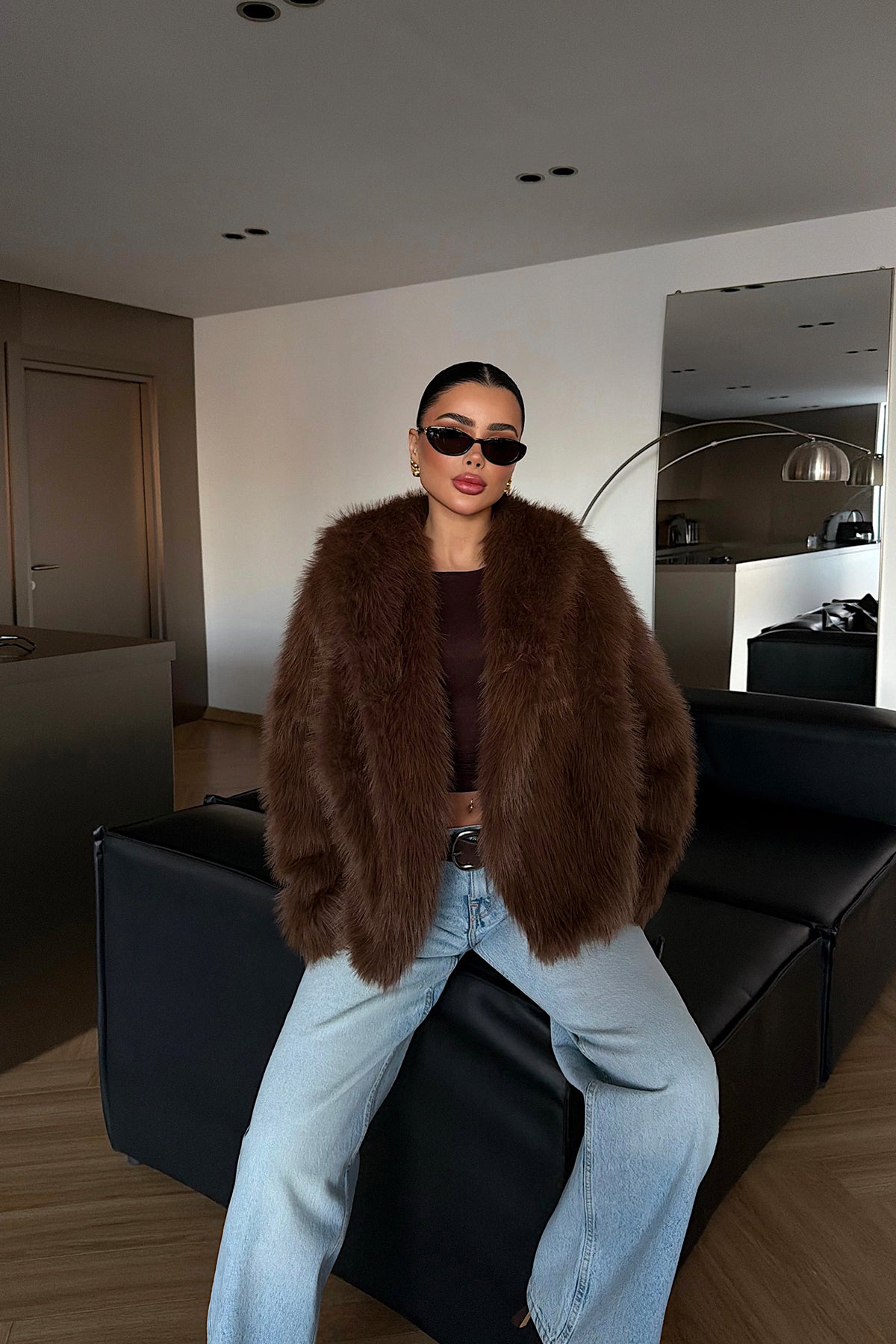 Kahverengi Rufina Kürk ATE-4606