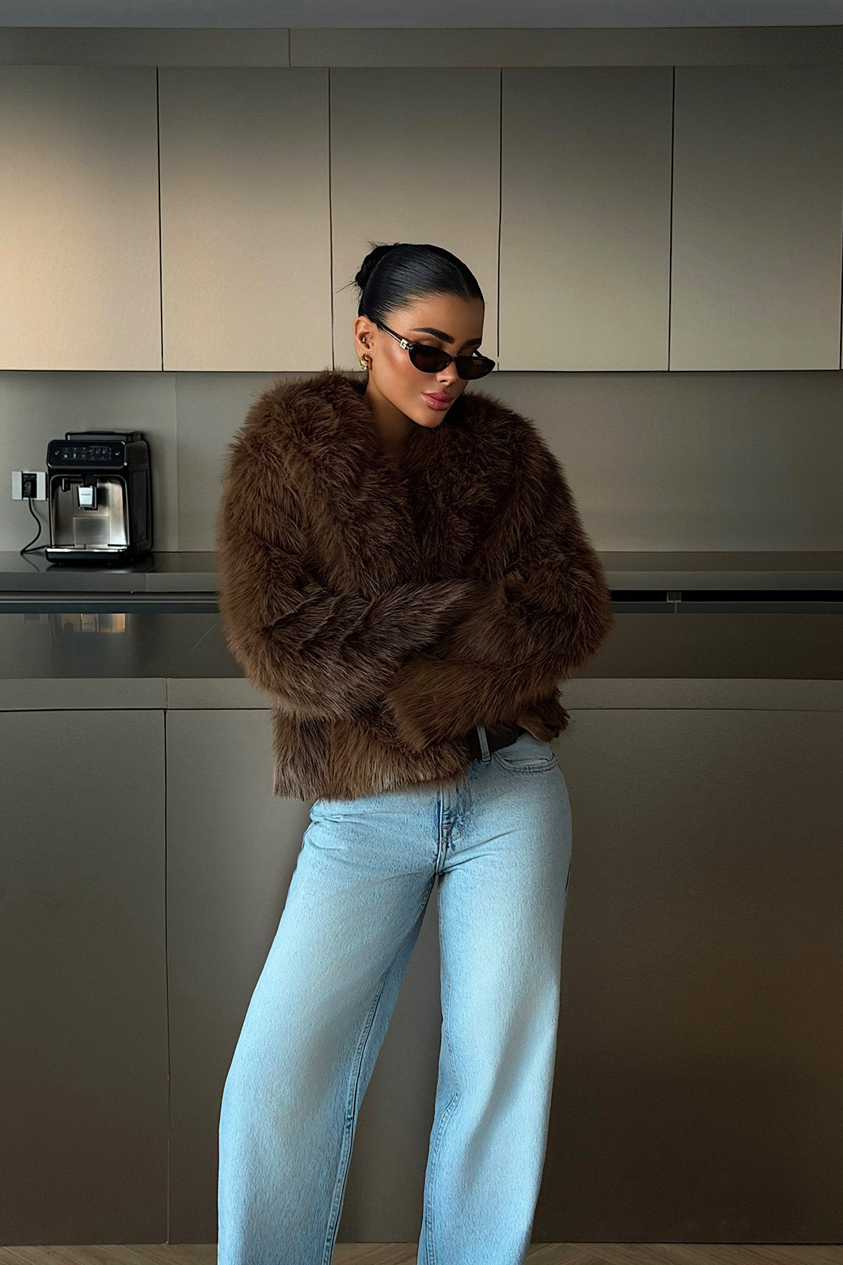 Kahverengi Rufina Kürk ATE-4606