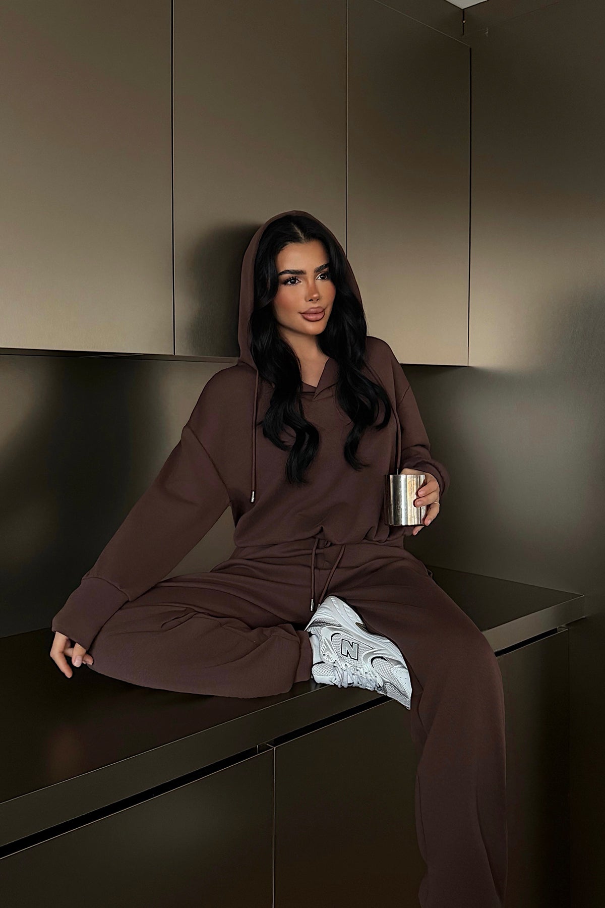 Kahverengi Aislin Eşofman Takımı ATE-2262