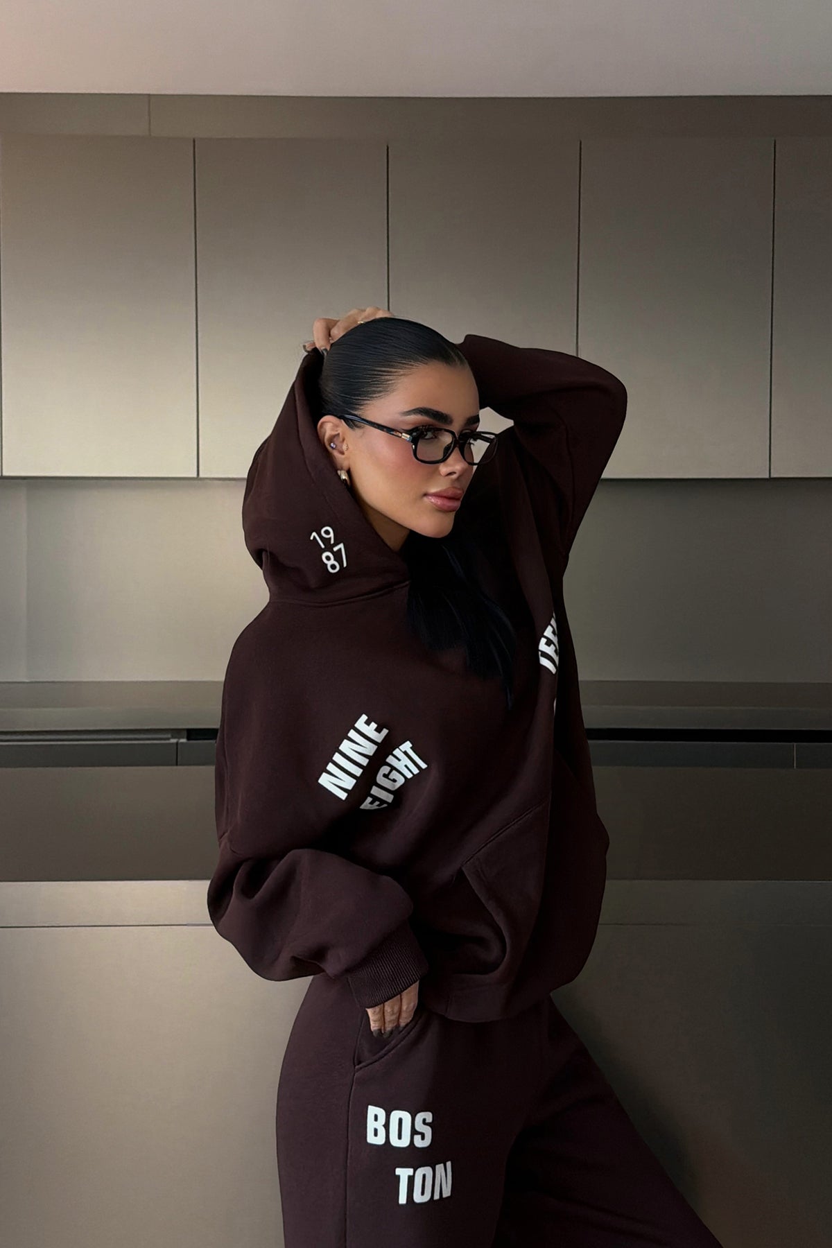 Kahverengi Darcey Eşofman Takım ATE-3714