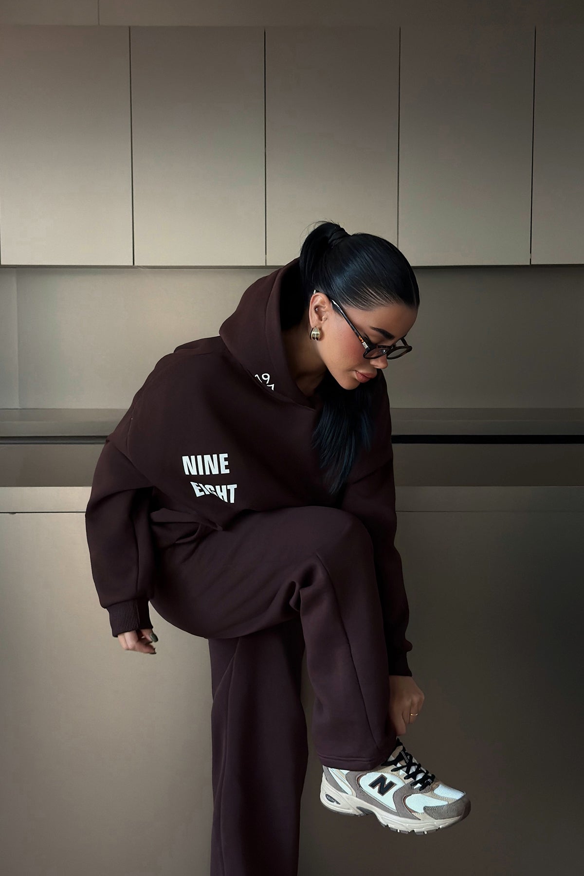 Kahverengi Darcey Eşofman Takım ATE-3714