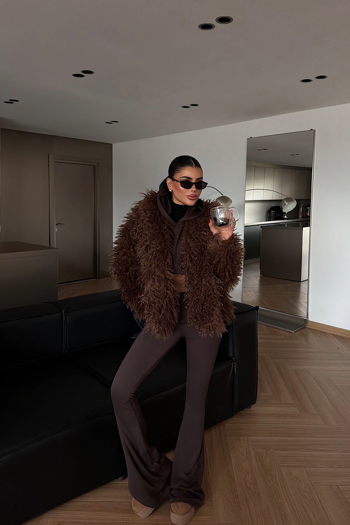 Kahverengi Mayfair kürk ATE-4318